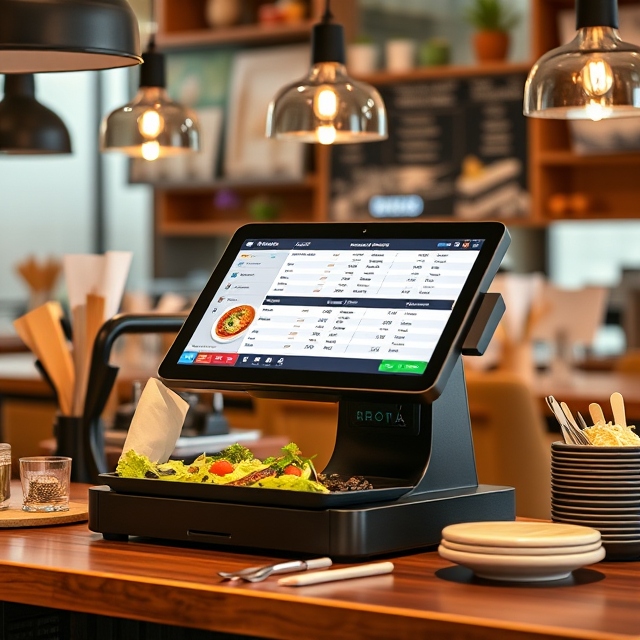 Website building interface with food images